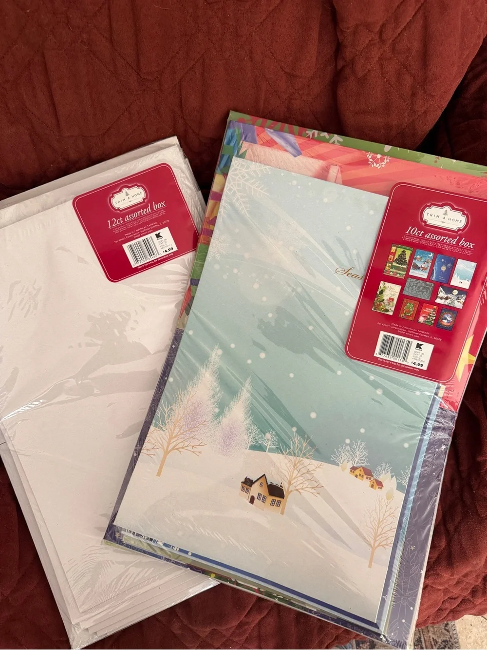Seasonal Holiday Card Assorted Box - White & Light Blue -